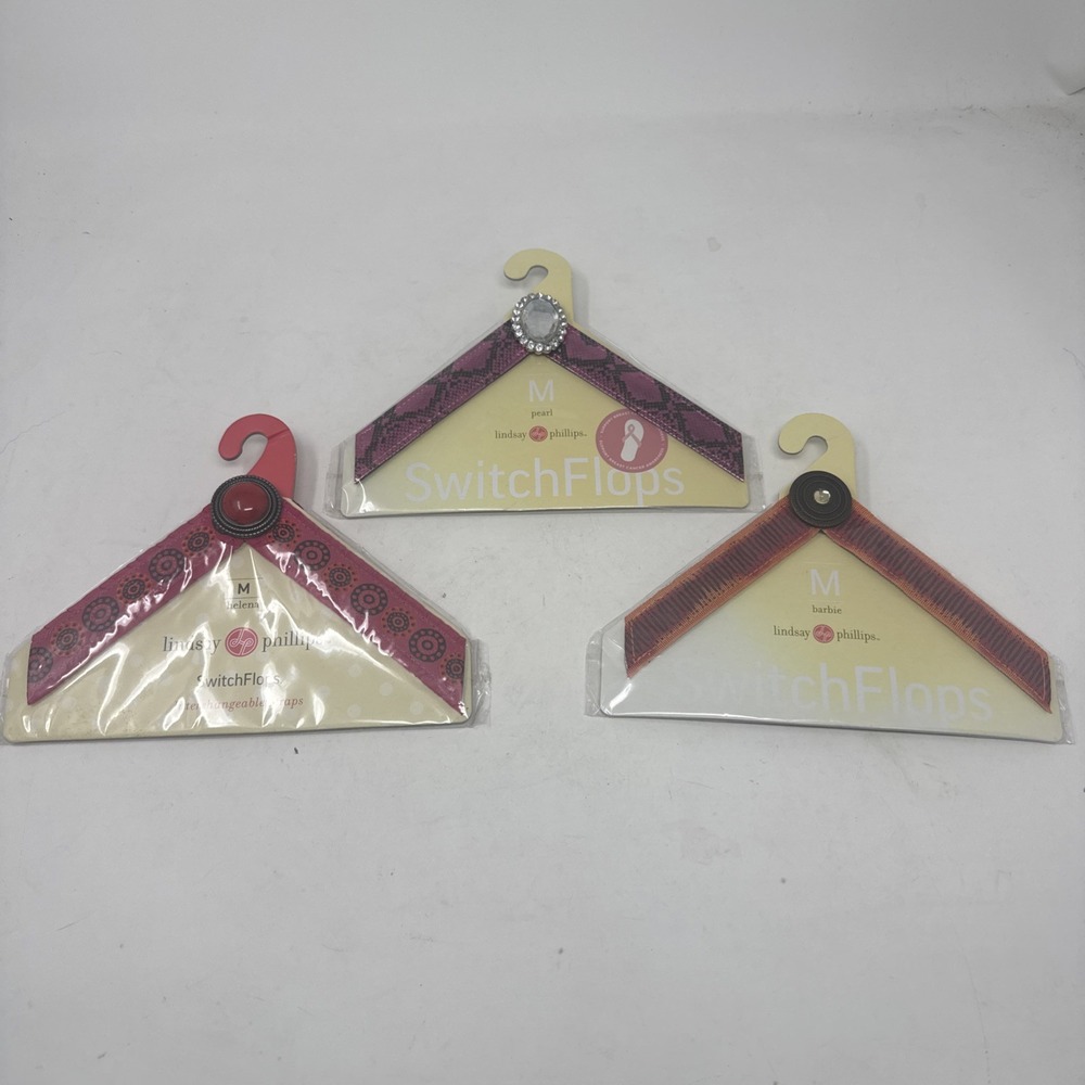 Lot of 3 Lindsay Phillips SwitchFlop Interchangeable Straps...Size M 7,8 Med L11